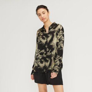 Everlane The Satin Relaxed Shirt Yellow Base - Size 4